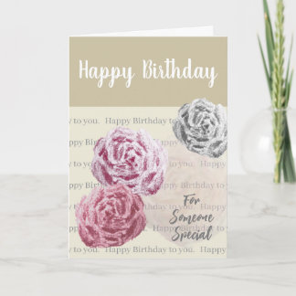 Roses Sketch Sentimental Birthday Card