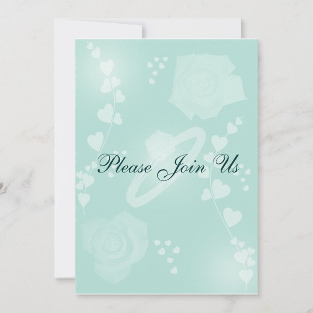 Roses Spring Fresh Engagement Invitation (Front)