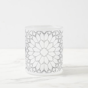 Roses Stained Glass Frosted Glass Coffee Mug