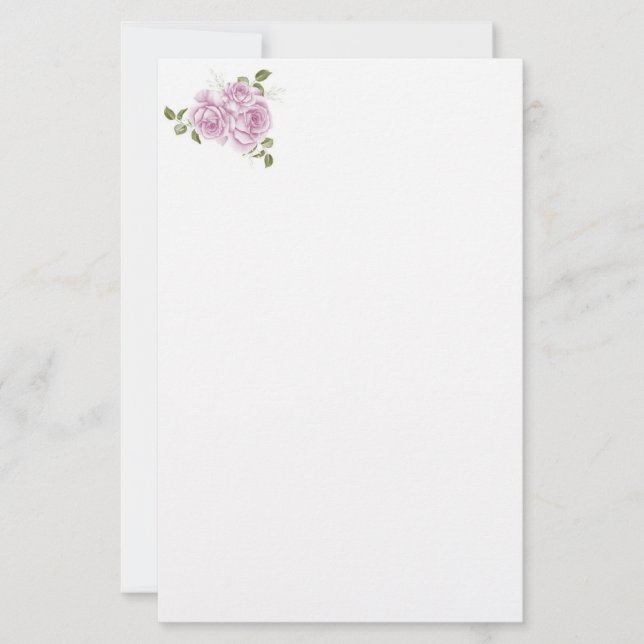 Roses Stationery Paper (Front)