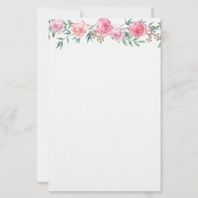 Roses Stationery Paper (Front)