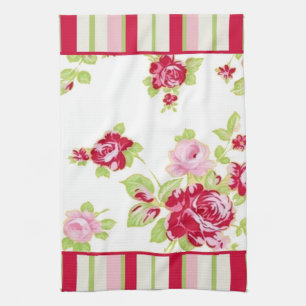 Roses & Stripes Kitchen Towel