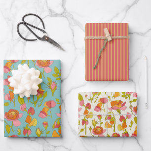 Roses & Sweet Pea Gift Wrap