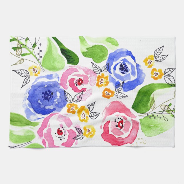 roses tea towel (Horizontal)