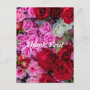 Roses thank you card