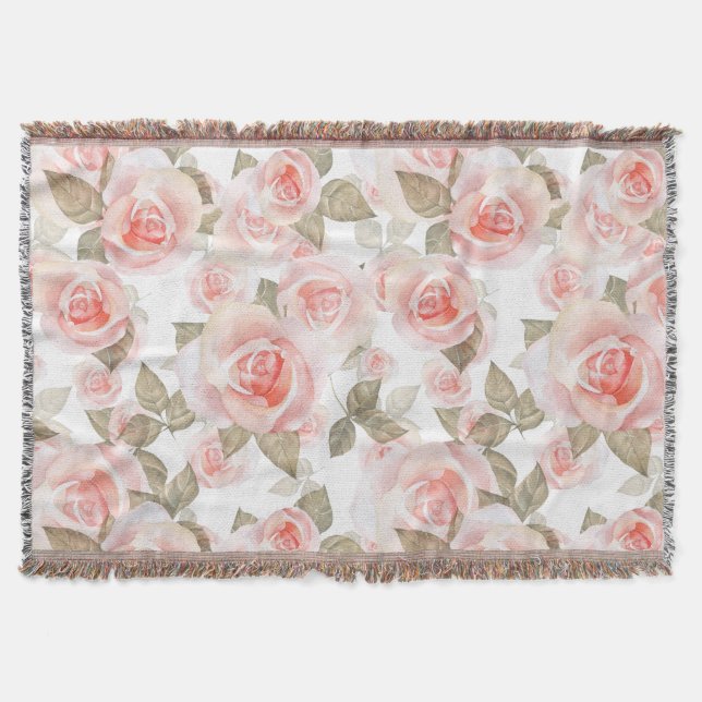 Roses Throw Blanket (Front)