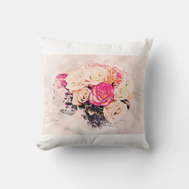 Roses throw pillow. cushion (Front)
