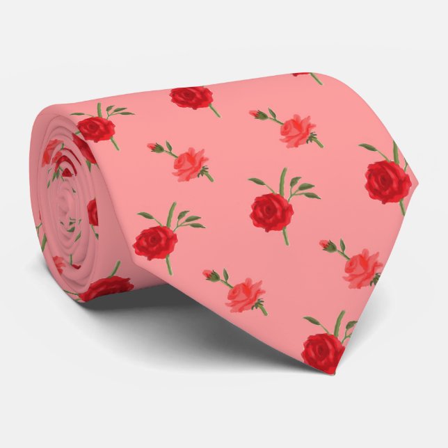 Roses Tie (Rolled)