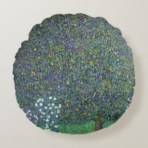 Roses under the Trees, c.1905 Round Cushion