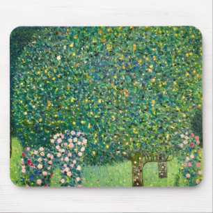 Roses Under the Trees Gustav Klimt Art Print Mouse Mat