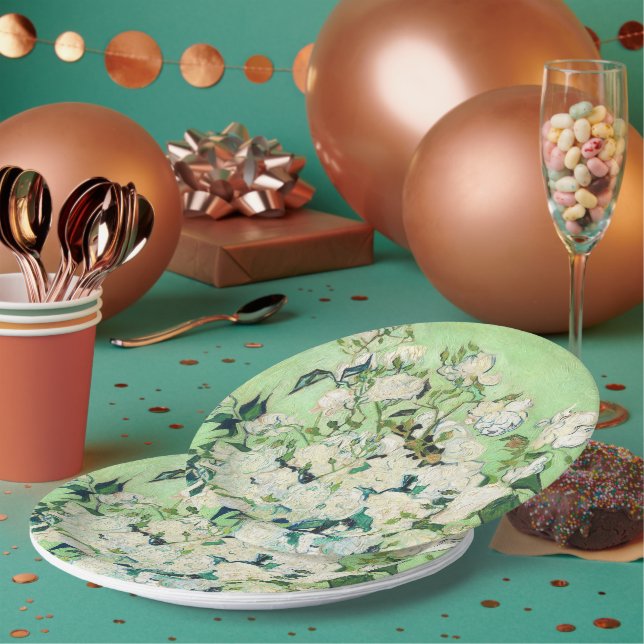 Roses, Vincent van Gogh Paper Plate (Multi)