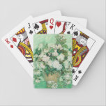 Roses | Vincent Van Gogh Playing Cards<br><div class="desc">Roses (1890) by Dutch post-impressionist artist Vincent Van Gogh. Original work is an oil on canvas painting depicting a still life of white roses against a light green background. 

Use the design tools to add custom text or personalise the image.</div>