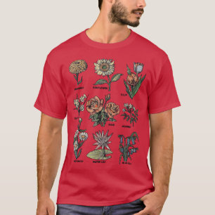 Roses Vintage Jassmine Sunflower Tulip Funny Style T-Shirt