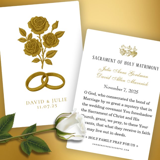 Roses & Wedding Bands Catholic Prayer Keepsake (Creator Uploaded)