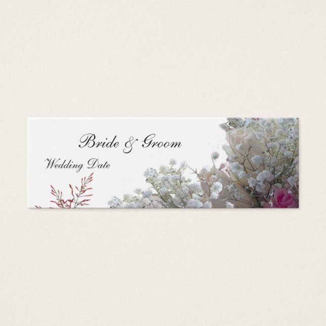 Roses Wedding Favour Tag (Front)