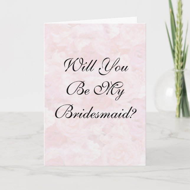 Roses  Will You Be My Brid... Invitation (Front)