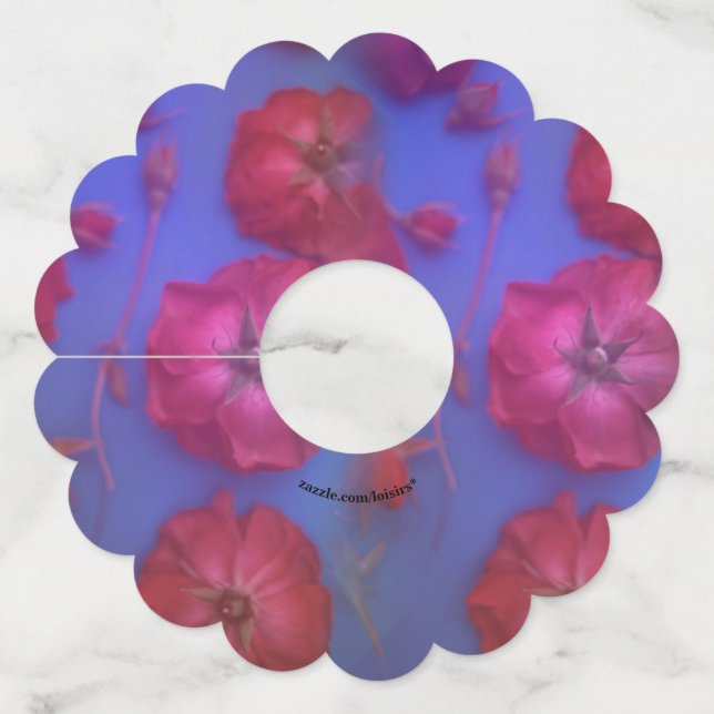 Roses Wine Glass Tag (Front)