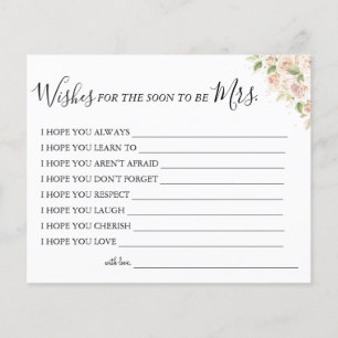Roses Wishes for the Soon to be Mrs card Flyer