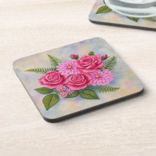 Roses with Dahlias Coaster