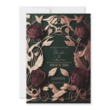 Roses with dark green and gold