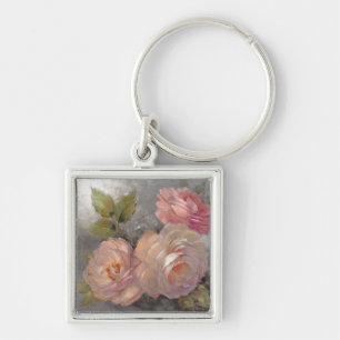 Roses with Grey Key Ring