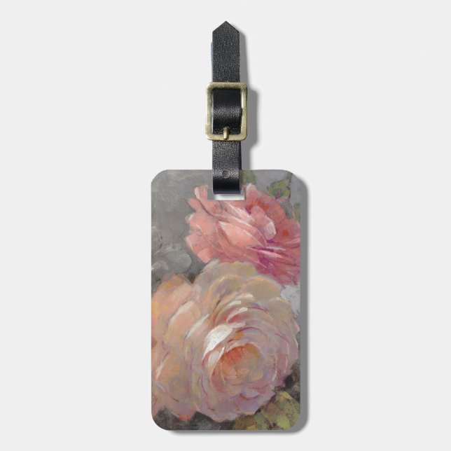 Roses with Grey Luggage Tag (Front Vertical)