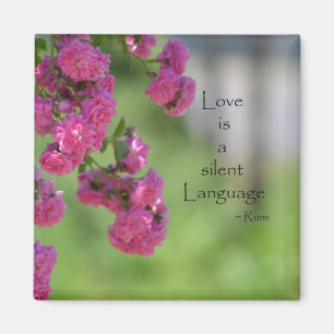 Roses with Love Quote Magnet