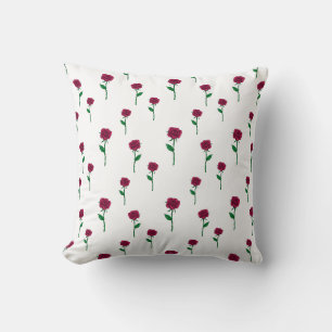 Roses with stem romantic Valentine's Day design Cushion
