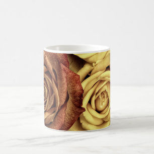 Roses yellow and red coffee mug