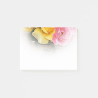 Roses Yellow Pink Romance Post-It Notes