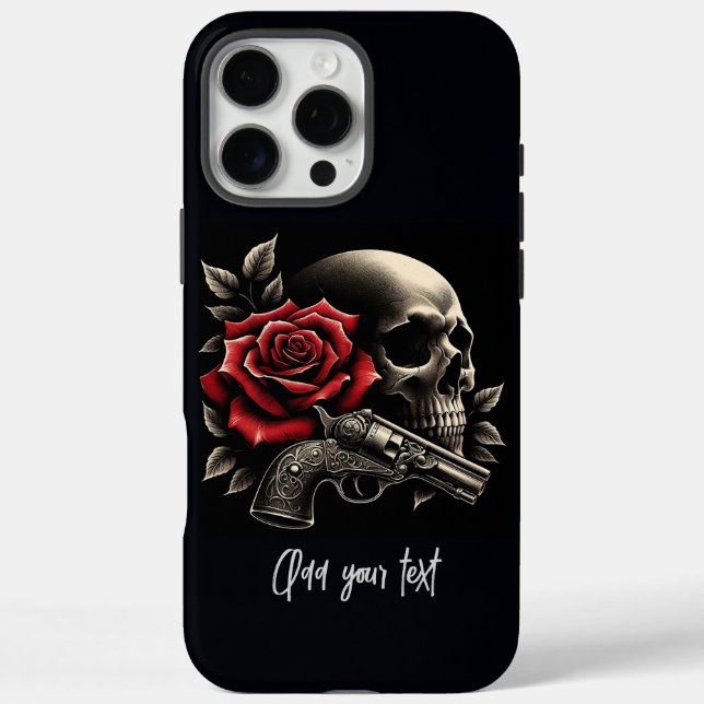 RoseSkull Case-Mate iPhone Case (Back)