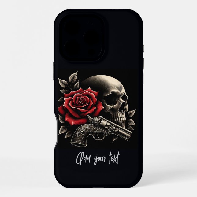 RoseSkull iPhone Case (Back)