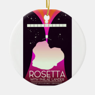 Rosetta & Philae Lander Space Art. Ceramic Tree Decoration