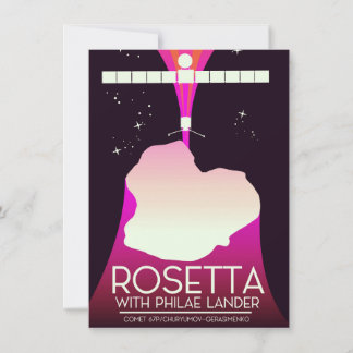 Rosetta & Philae Lander Space Art. Invitation