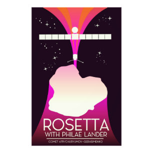 Rosetta & Philae Lander Space Art. Photo Print
