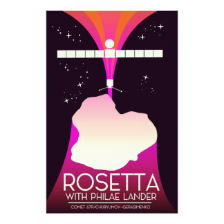 Rosetta & Philae Lander Space Art. Photo Print