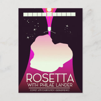 Rosetta & Philae Lander Space Art Postcard