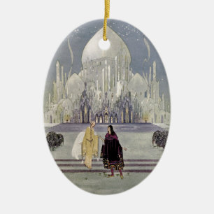 Rosette and Prince Charmant Ceramic Tree Decoration