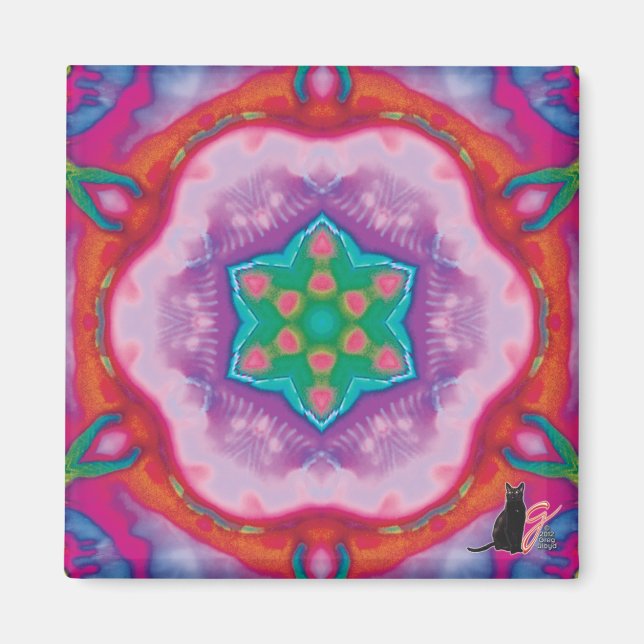 Rosette Kaleidoscope Magnet (Front)