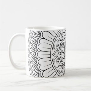 Rosette mandala ornament wallpaper coffee mug