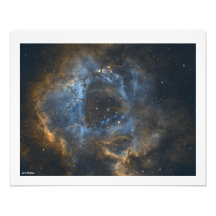 Rosette Nebula With Border by Eric Dreher