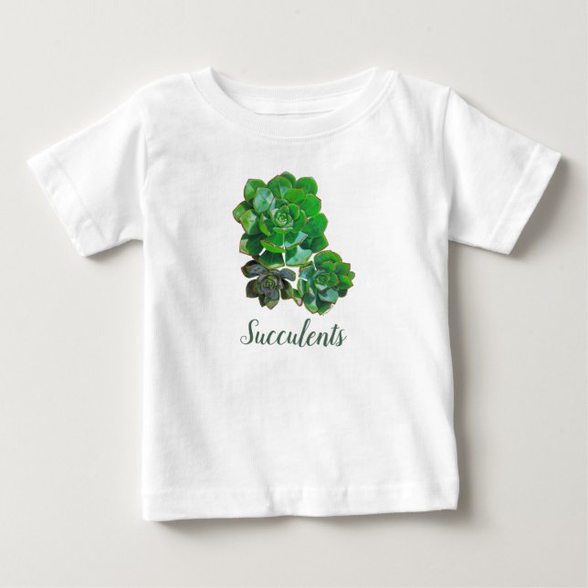 Rosette Succulents Baby T-Shirt (Front)