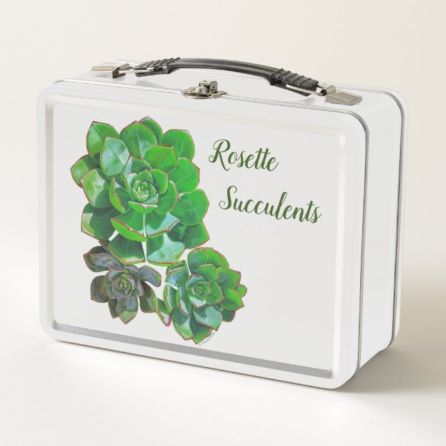 Rosette Succulents Lunch Box (Front)