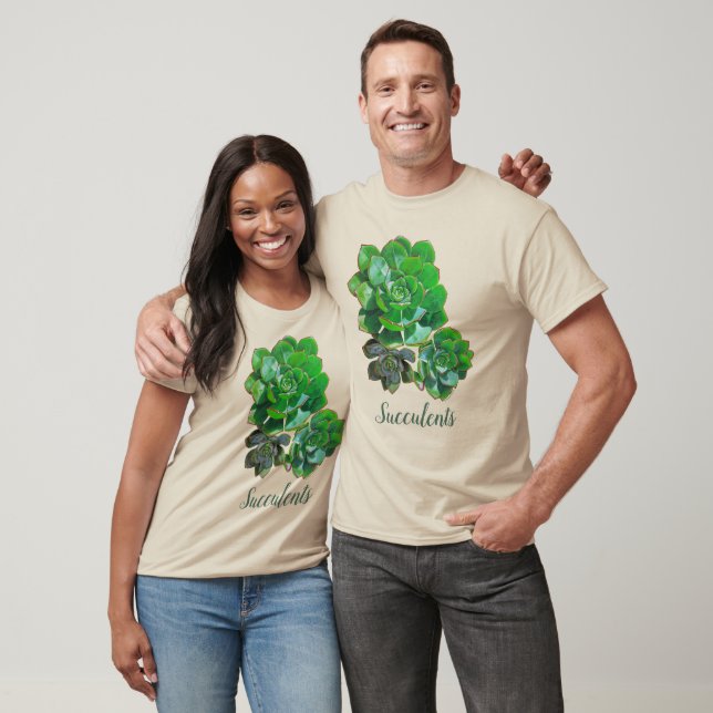 Rosette Succulents Men's Tops (Unisex)