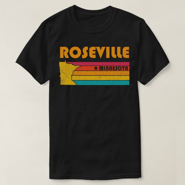 Roseville Minnesota Vintage Distressed Souvenir T-Shirt (Design Front)