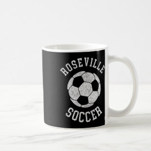 Roseville Soccer Retro Distressed 90's Vintage Coffee Mug