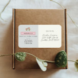 Rosewater Small Business Shipping Label<br><div class="desc">Add your business name and information to this sweet rose design.</div>