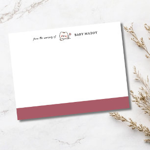 Rosewood Cute Cat Nursery Stationery Note Card