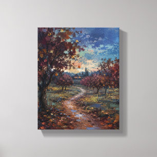 Rosewood Orchard at Blue Hour Autumn Landscape Can Canvas Print