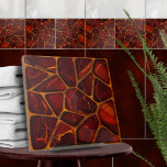 Rosewood red agate stones mosaic tile<br><div class="desc">This gorgeous tile is part of my "I see red" collection of tiles featuring shades of red and orange in different textures - watercolor, marble, agate, carnelian, citrine. Use it to create stunning look in the bathroom or shower - accent tile mosaic behind the mixer or bathtub for example, or...</div>